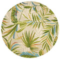 "TROPICAL ISLE" INDOOR OUTDOOR RUG - SAND BACKGROUND - 7'6" ROUND - FREE SHIPPING*
