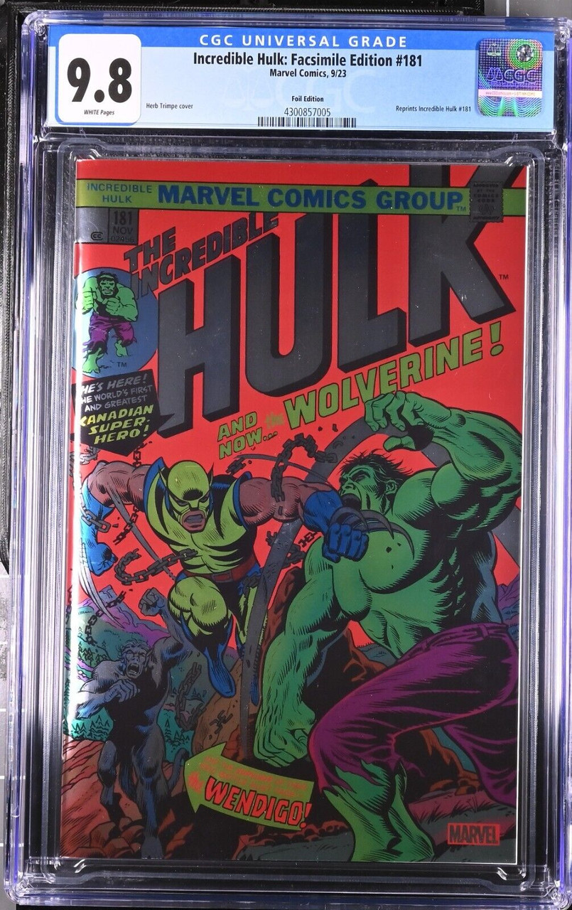 INCREDIBLE HULK 181 FOIL LIMITED purchases TO 1000 MEXICO 1ST APP WOLVERINE VARIANT