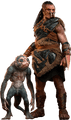 PREDATOR  DEK (BONE BISON ARMOR) AND BUD FIGURE SET -BADLANDS HOT TOYS FIGURE MMS873