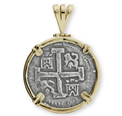 SS ATOCHA REPLICA COIN PENDANT W/14KY 