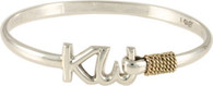 4mm Sterling Silver KW Bracelet with 14kt Wraps