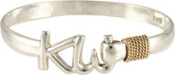 6mm Sterling Silver KW Bracelet with 14kt Wraps