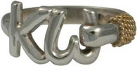 Sterling Silver KW Ring with 14kt Wrap
