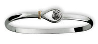 SS 4MM SILVER KNOT BR W/14KY WRAP - SPECIAL ORDER