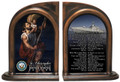 St. Christopher Navy Bookends