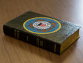 Personalized Catholic Bible with Coast Guard Cover - Black Genuine Leather NABRE