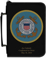 Personalized Bible Cover with Coast Guard Graphic - Black