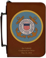 Personalized Bible Cover with Coast Guard Graphic - Tawny