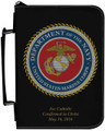 Personalized Bible Cover with Marine Graphic - Black