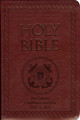 Laser Embossed Catholic Bible with Coastguard Cover - Burgundy NABRE