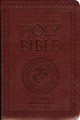 Laser Embossed Catholic Bible with Marine Cover - Burgundy NABRE