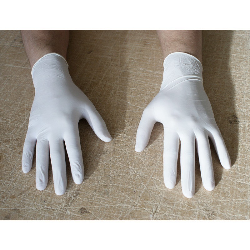 latex gloves painting