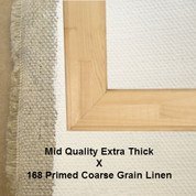 Bespoke: Mid Quality x Universal Primed Coarse Grain Linen 168