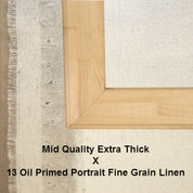 Bespoke: Mid Quality x Oil Primed Portrait Fine Grain Linen 13