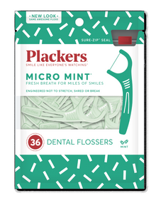 Plackers Micro Mint Dental Flosser 36pk