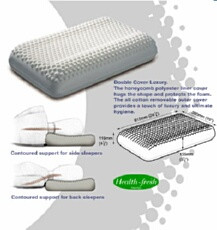 Dentons Caress Pillow

This pillow has all the therapeutic benefits of the contoured shape plus the sensational feel of 600 foam fingertips gently caressing and massaging with every sleep movement