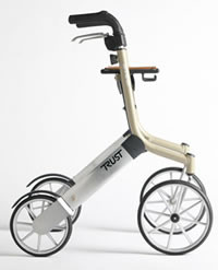 Trust Lets go out rollator is a durable,very attractive and very popular rollator designed for professionals, their patients and the public.