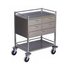 Everfit Anaestethic SS Trolley - 4 Drawer (1 & 2) 125mm (3 & 4) 250mm - 600 x 500 x 1070
