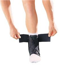 Ankle Brace with Strap has an open heel which allows for snug, comfortable fit.