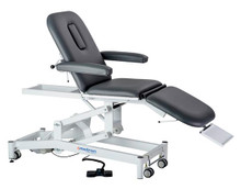 The Metron examination Chair MK1, offers the practitioner a variable height chair that can double as a plinth for prone positioning.