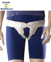 Adjustable Inguinal Hernia Truss Support has adjustable thigh straps for optimal fit