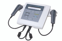 The Metron Accusonic Advantage therapeutic ultrasound now offers 1 and 3 MHz from all the available applicators - the standard 5cm2 and optional 2.5cm2 and 0.8cm2.
Microprocessor technology has been used to make the Accusonic Advantage compact and easy to use. This technology has allowed a number of useful features to be presented in the Accusonic Advantage.