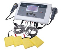 The Multi Stim Combo Unit combines the modalities of Multi Stim, Ultrasound, and Optional Laser Therapy.