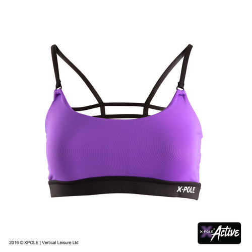 Round Neck Crop pole Top Purple
