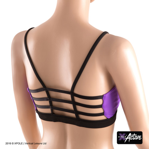 Round Neck Crop pole Top Purple