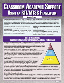 Classroom Academic Support Using an RTI/MTSS Framework