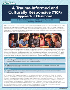 A Trauma-Informed and Culturally Responsive (TICR) Approach in Classrooms