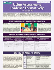 Using Assessment Evidence Formatively laminated guide cover