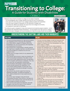 Transitioning to College: A Guide for Students with Disabilities cover