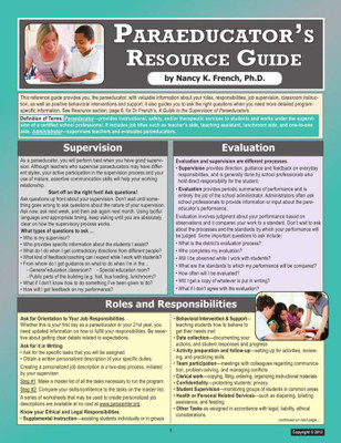 Paraeducator's Resource Guide