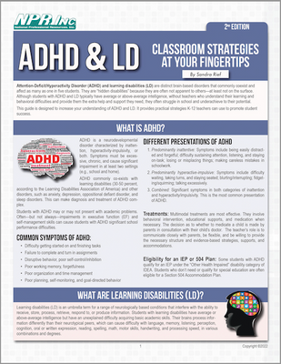 ADHD & LD: Classroom Strategies At Your Fingertips, 2nd Edition” width=