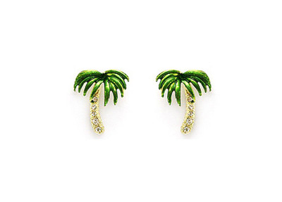Crystal Palm Tree Earrings