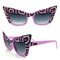 Pink Leopard Square Cateye Sunglasses