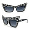 Snow Leopard Square Cateye Sunglasses