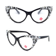  Optical Crystal Cateye Apex Reading Glasses Pearl