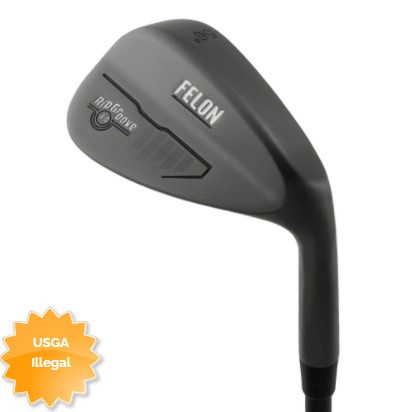 DTG Felon Rip Groove Golf Wedge 2.0, Black, Illegal, 48,50,52,54,56,58,60  degrees, Right Hand, Custom Assembled
