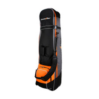 Powerbilt TPS Deluxe Wheeled Golf Travel Cover – Black/Gray/Orange
