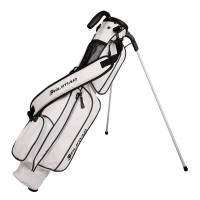 Orlimar Pitch 'N Putt Elite Synthetic Leather Sunday Golf Bag, White/Black (OR125236)