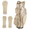 iBella Ladies Golf Cart Bag (with 3 Matching Headcovers) Tan (IB734299-SET)
