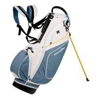 Powerbilt TPS Dunes Synthetic Leather Golf Stand Bag, Blue/White (PB124017)