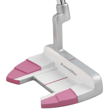 Powerbilt EX-750 Series M800 Women's Ladies Pink/White Mallet Golf Putter - 34" Preassembled (PB701857)