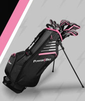 Powerbilt Pro Power Women's Package Golf Set, Pink/Black, Standard, Petite, or Tall Ladies, Right or Left Hand (PB126981)