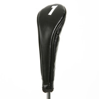 no logo synthetic leather black hybrid headcover,standard size, embroidered