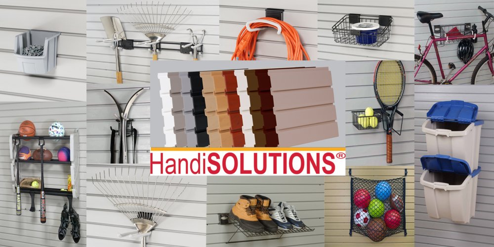 HandiWall Deluxe Accessory Kit with 46 Locking Bracket Hooks, Shelves, and Baskets for Slatwall Panels