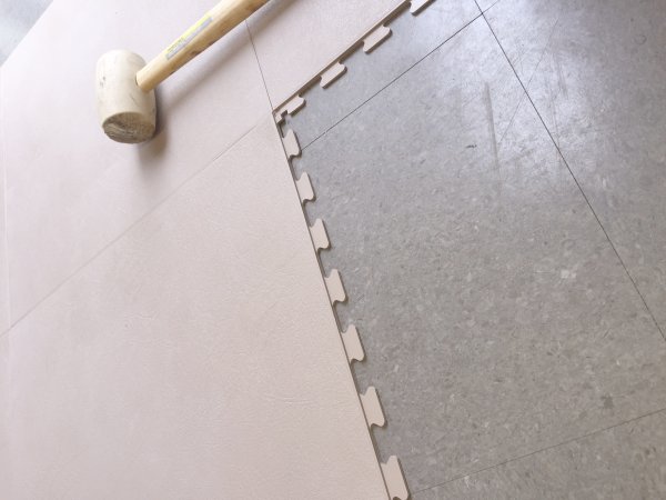 Perfection Floor Tile Leather Look Buck leather-install-buck1.jpg