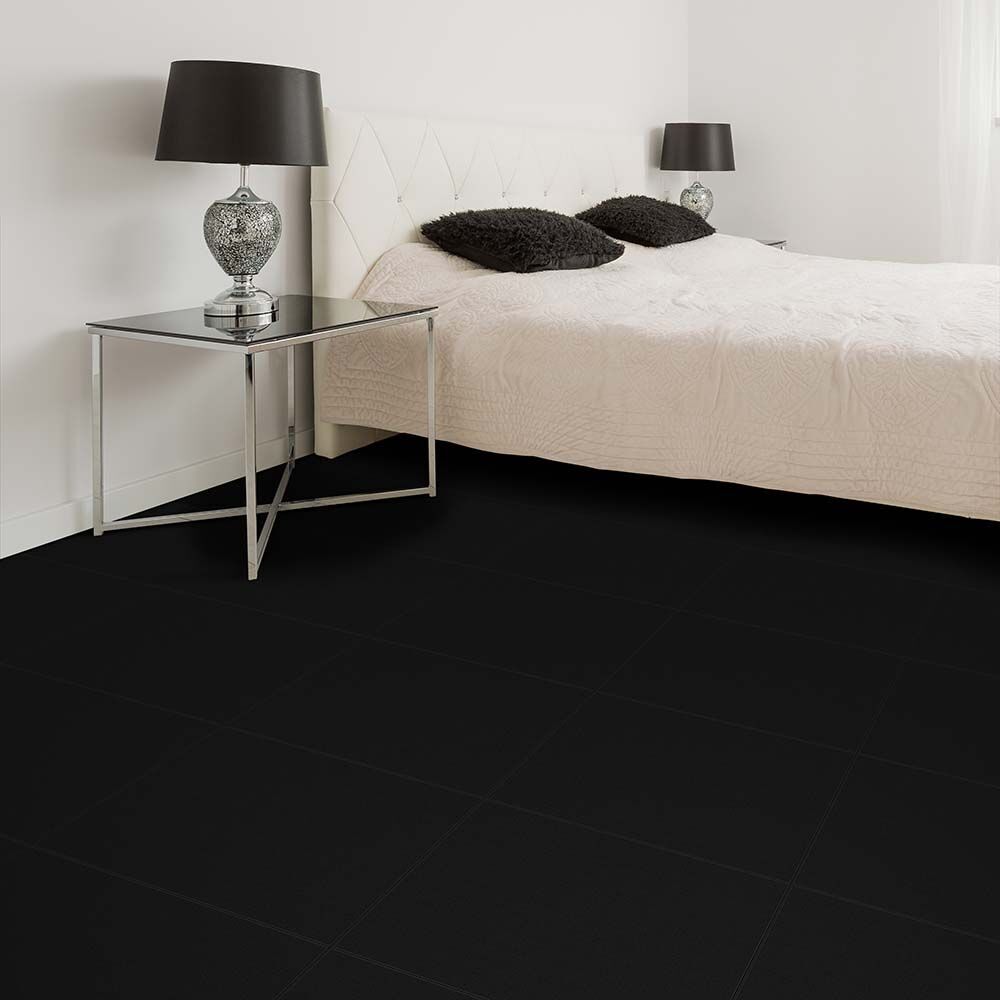 Perfection Floor Tile Leather Pattern, Bedroom Flooring perfection-floor-leather-look-black-rhino-bedroom.jpg